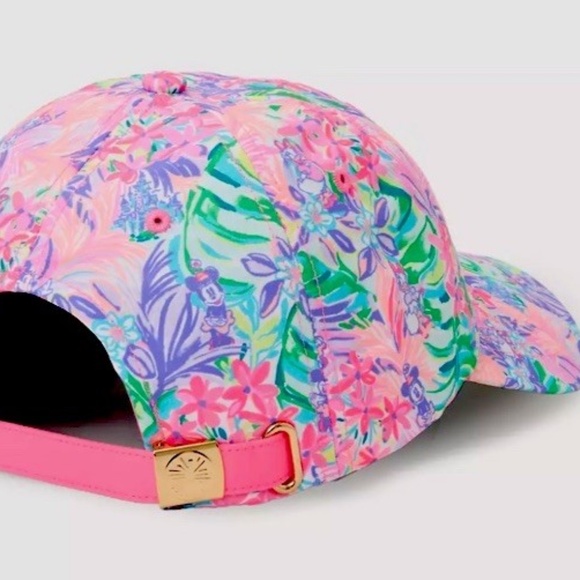 New Lilly Pulitzer Disney Dreamin Hat Baseball Cap Pink Minnie Daisy Castle - Picture 4 of 6
